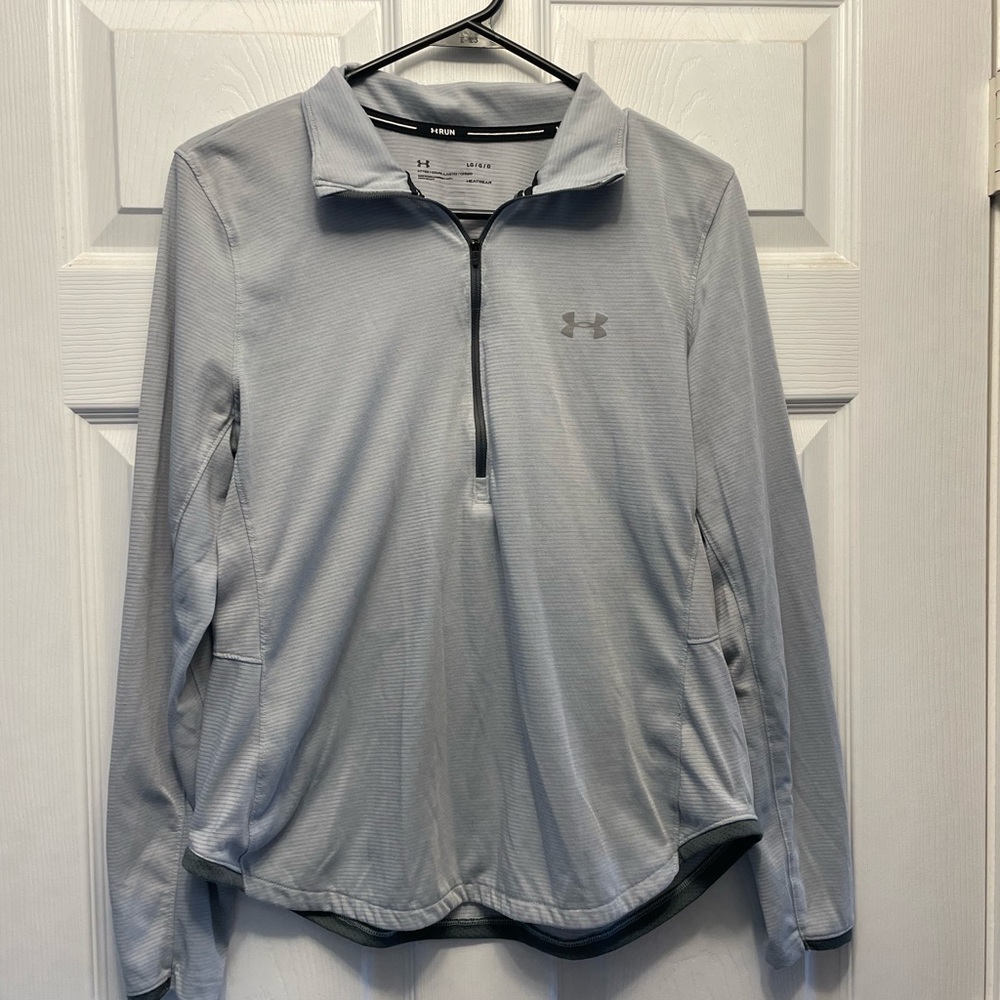 Under Armour Black and Gray HeatGear Pullover